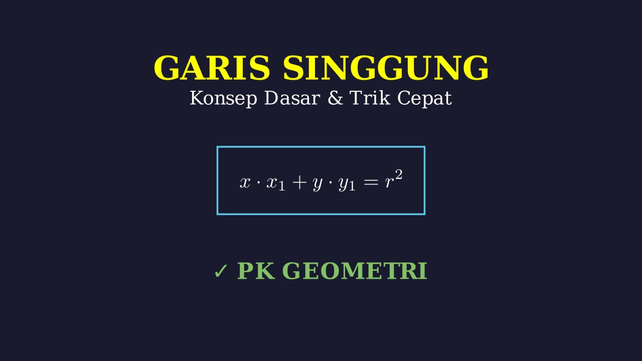 Garis Singgung Lingkaran: Konsep & Trik Cepat