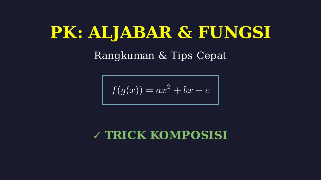Aljabar: Rangkuman & Tips Cepat