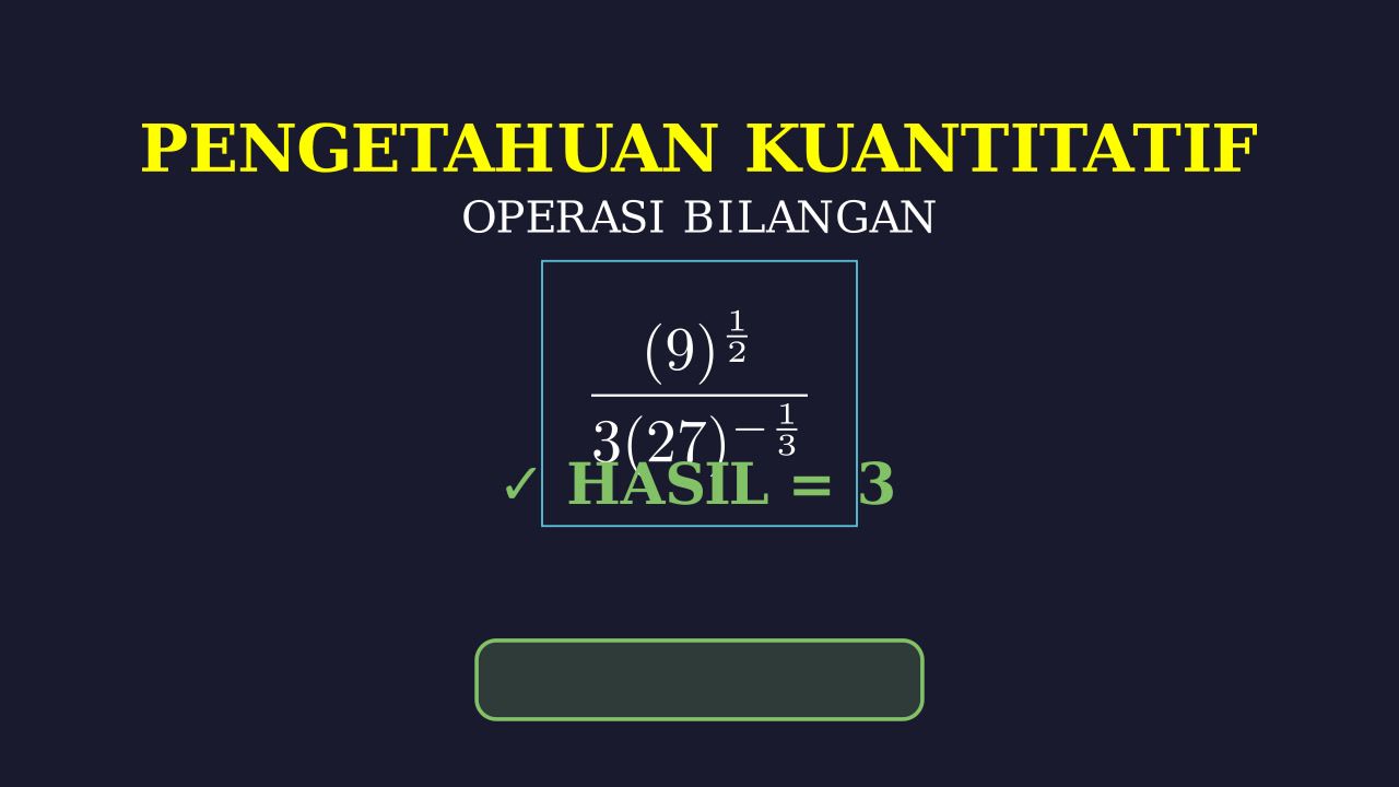 Operasi Akar dan Eksponen