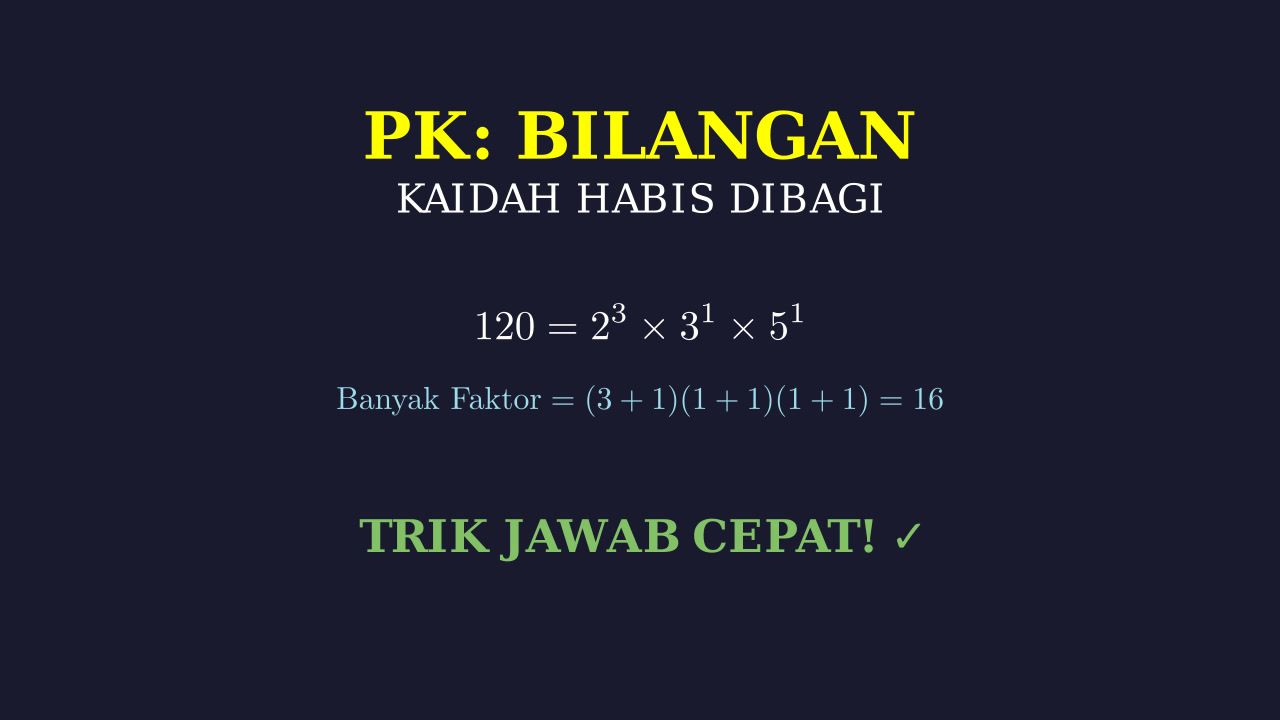 Kaidah Habis Dibagi & Faktorisasi Prima