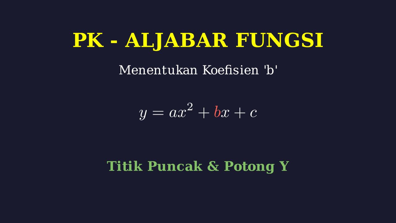 Mencari Koefisien b Persamaan Parabola