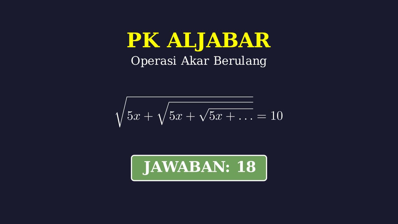 Menyelesaikan Persamaan Akar Tak Hingga