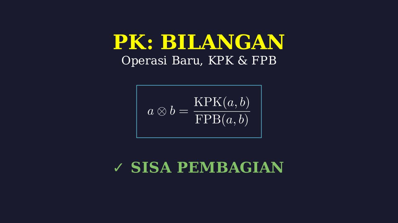 Konsep Bilangan: KPK, FPB, dan Sisa Pembagian