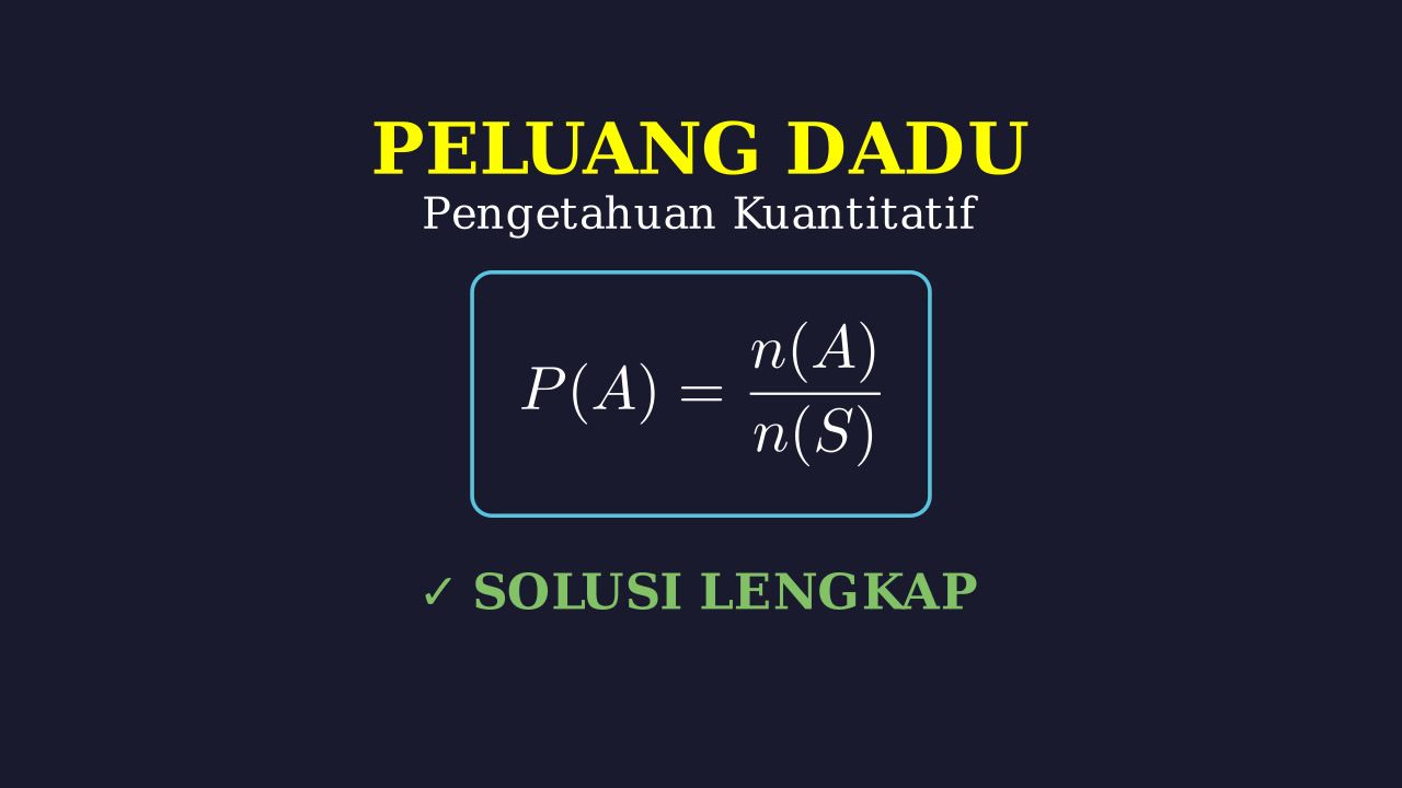 Peluang Matematika: Soal Pelemparan Dadu