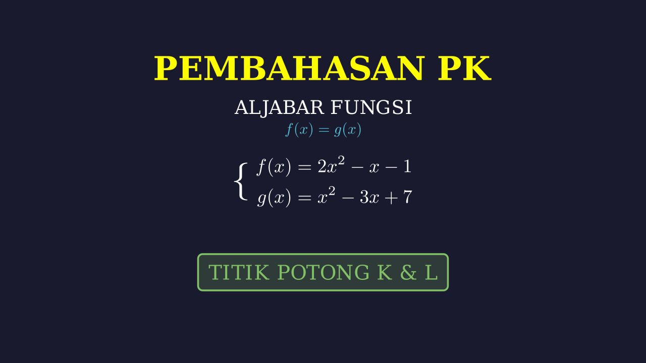 Titik Potong Dua Fungsi Kuadrat