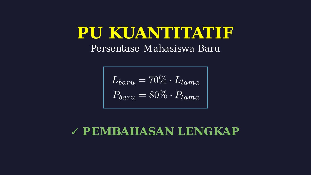 Soal Cerita: Persentase Mahasiswa Baru