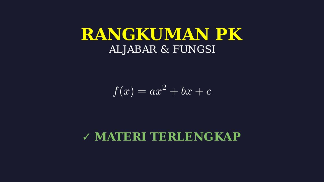 Rangkuman Lengkap Pengetahuan Kuantitatif
