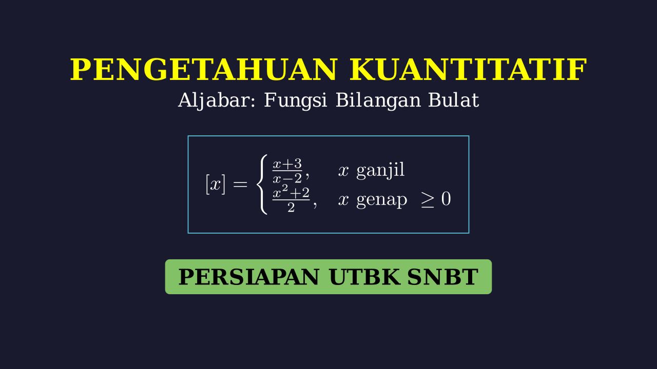 Fungsi Bersyarat: Bilangan Ganjil dan Genap