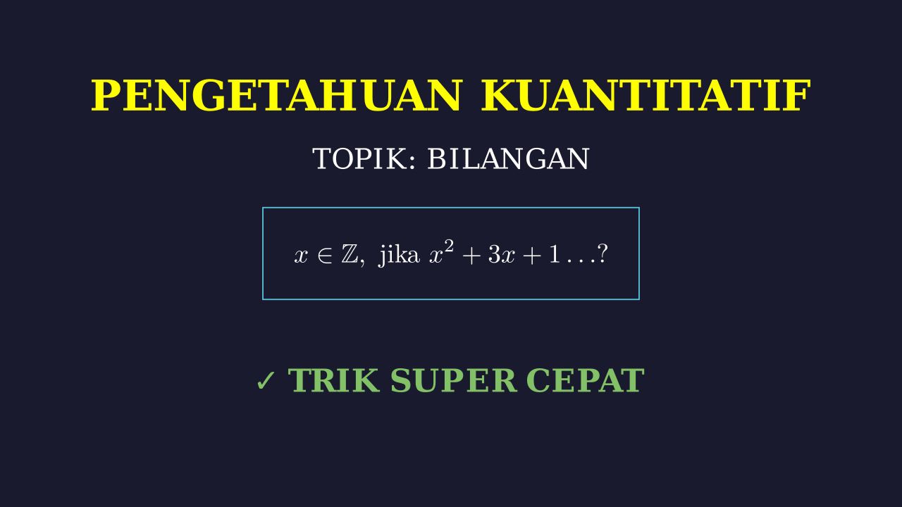 Pengetahuan Kuantitatif