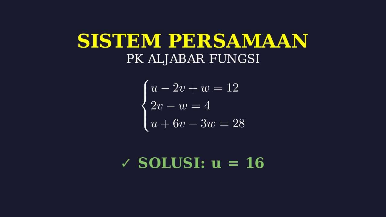 SPLTV: Sistem Persamaan Linear Tiga Variabel