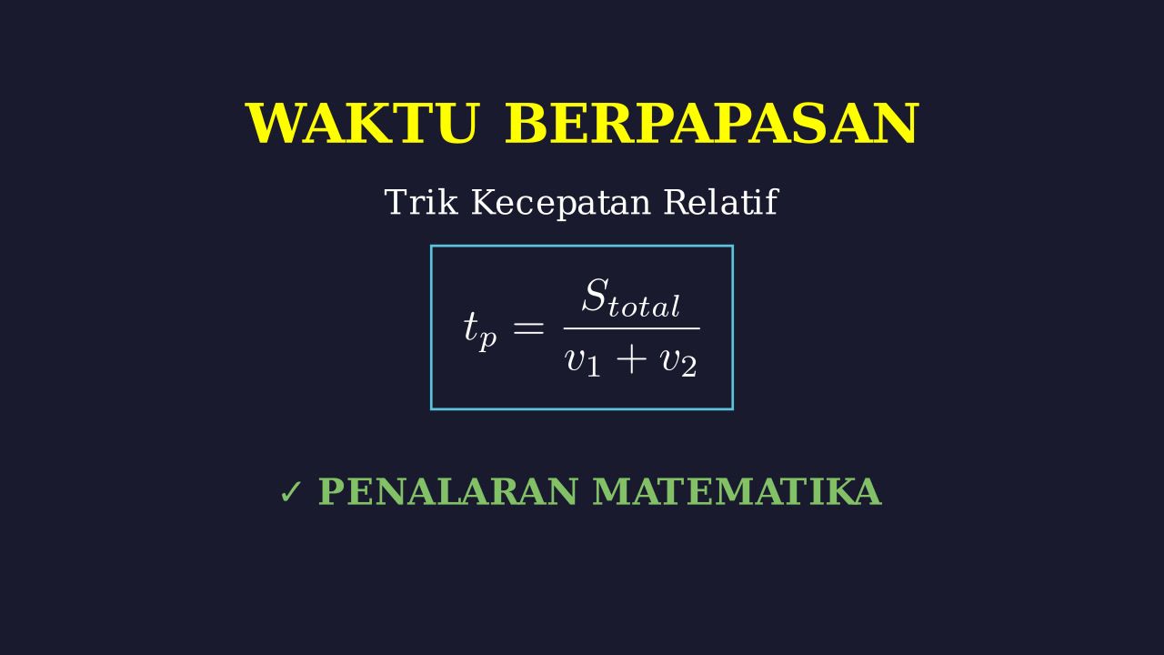 Waktu Berpapasan: Kecepatan Relatif