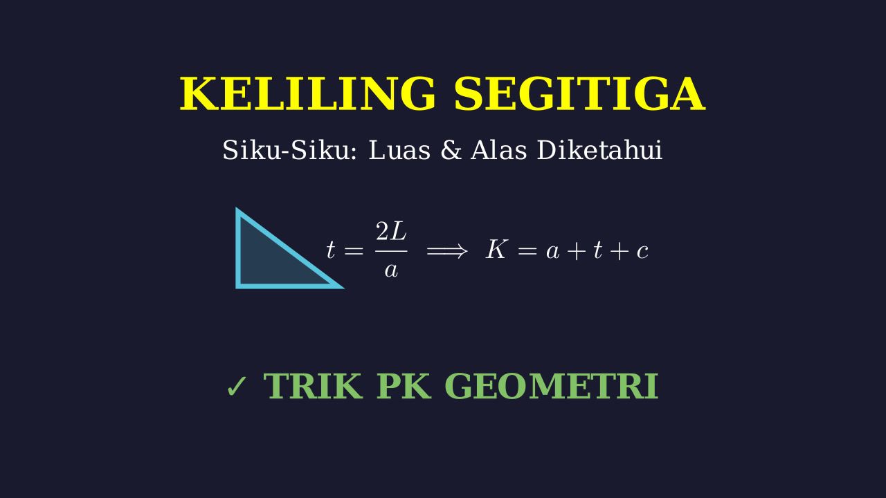 Keliling Segitiga Siku-Siku: Luas dan Alas