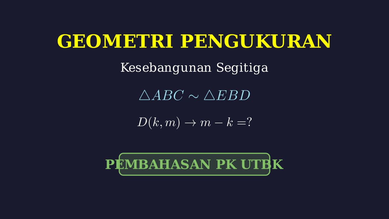 Kesebangunan Segitiga: Mencari Koordinat Titik