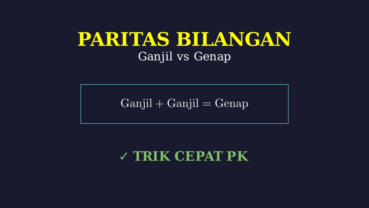 Paritas: Bilangan Ganjil dan Genap