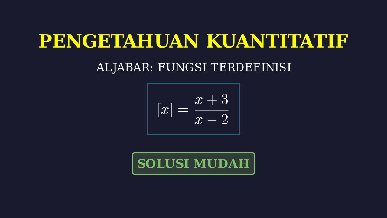 Fungsi Terdefinisi: Operasi Bilangan Bulat
