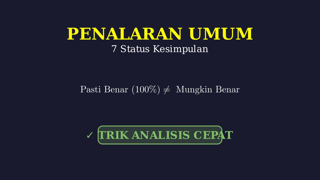 Trik Cepat Menganalisis Jenis Kesimpulan Logika