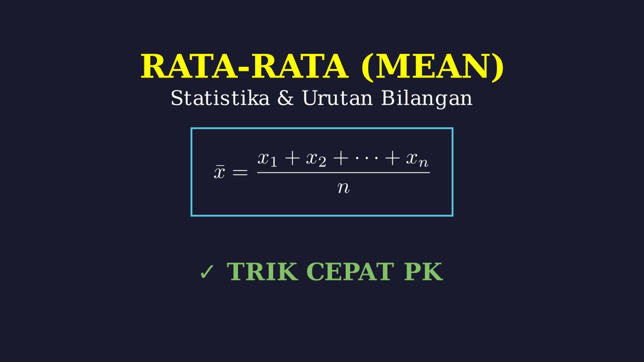 Mean: Rata-rata Urutan Bilangan