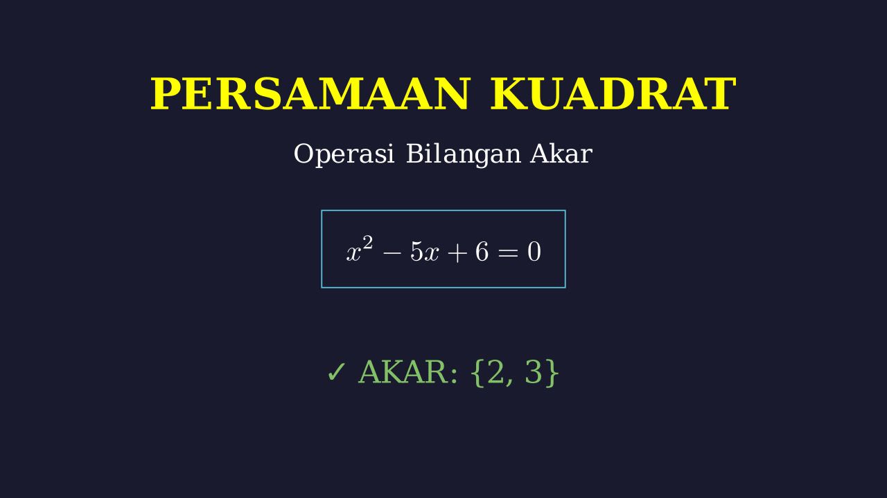 Persamaan Kuadrat