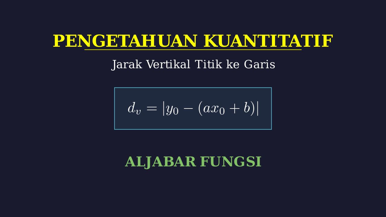 Jarak Vertikal Titik ke Garis