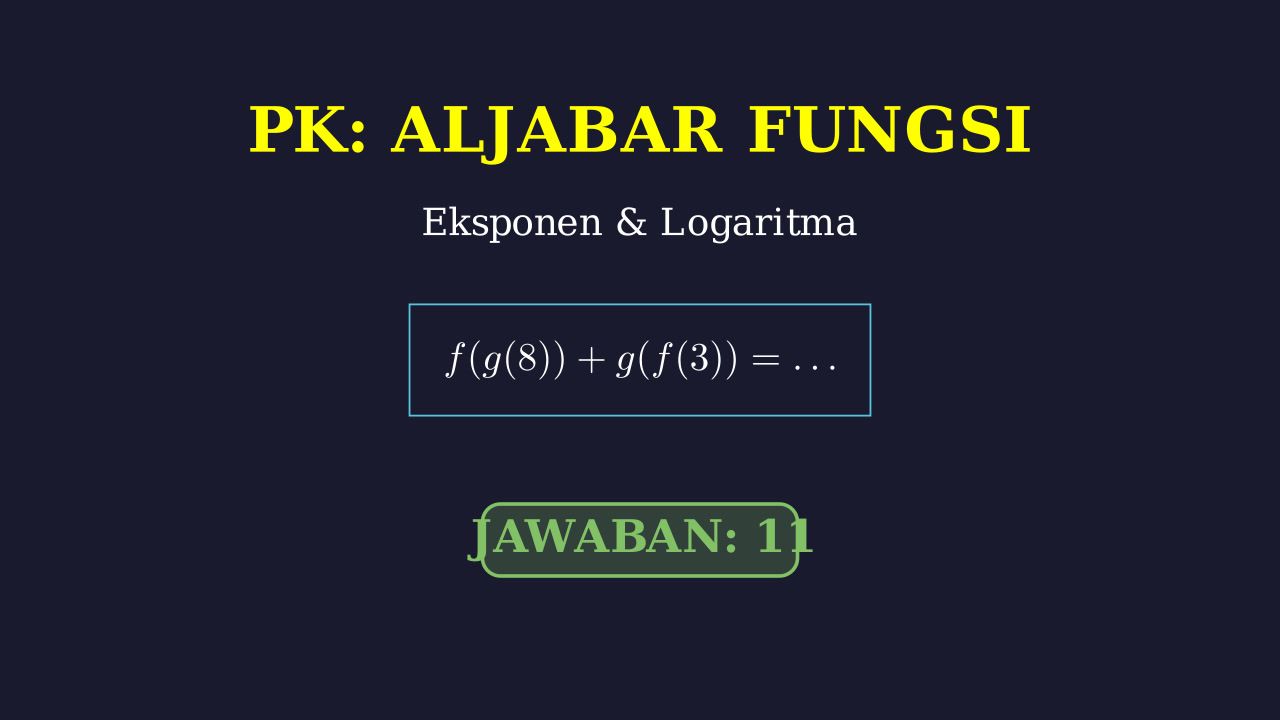Komposisi Fungsi: Eksponen dan Logaritma