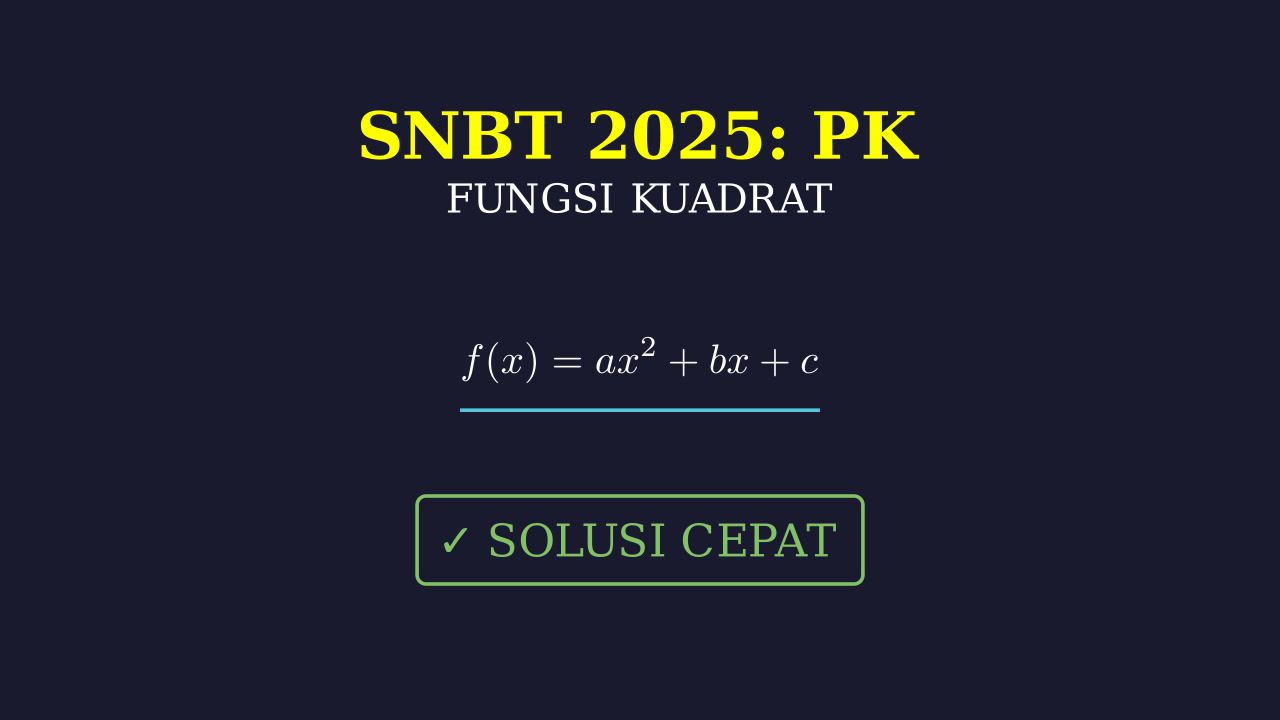 Fungsi Kuadrat & Sistem Persamaan: SNBT 2025