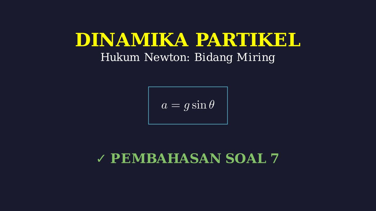 Hukum Newton pada Bidang Miring