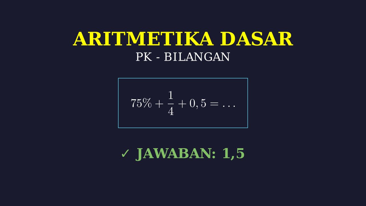 Aritmetika Dasar: Bilangan Dan Hitungan