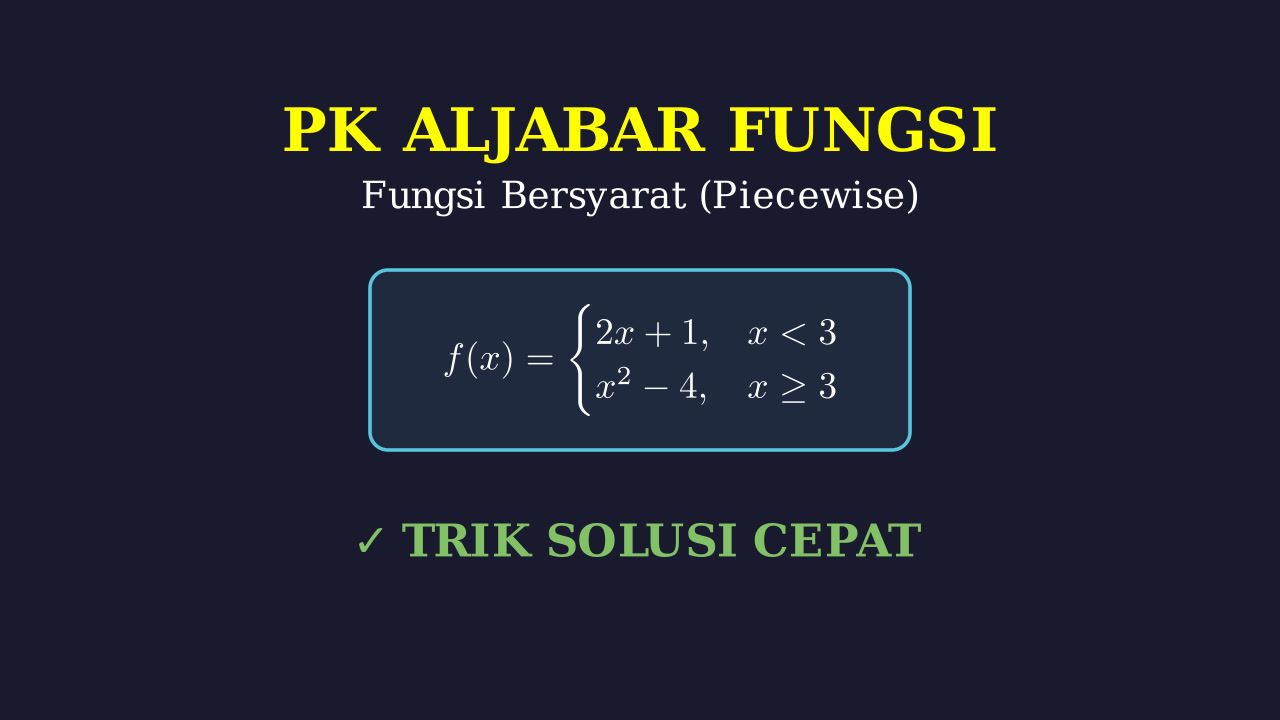 Fungsi Bersyarat: Pembahasan Soal