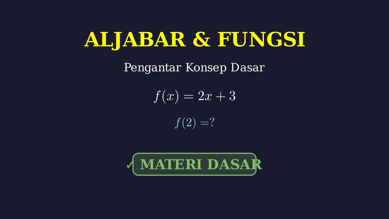 Dasar-Dasar Fungsi dan Aljabar