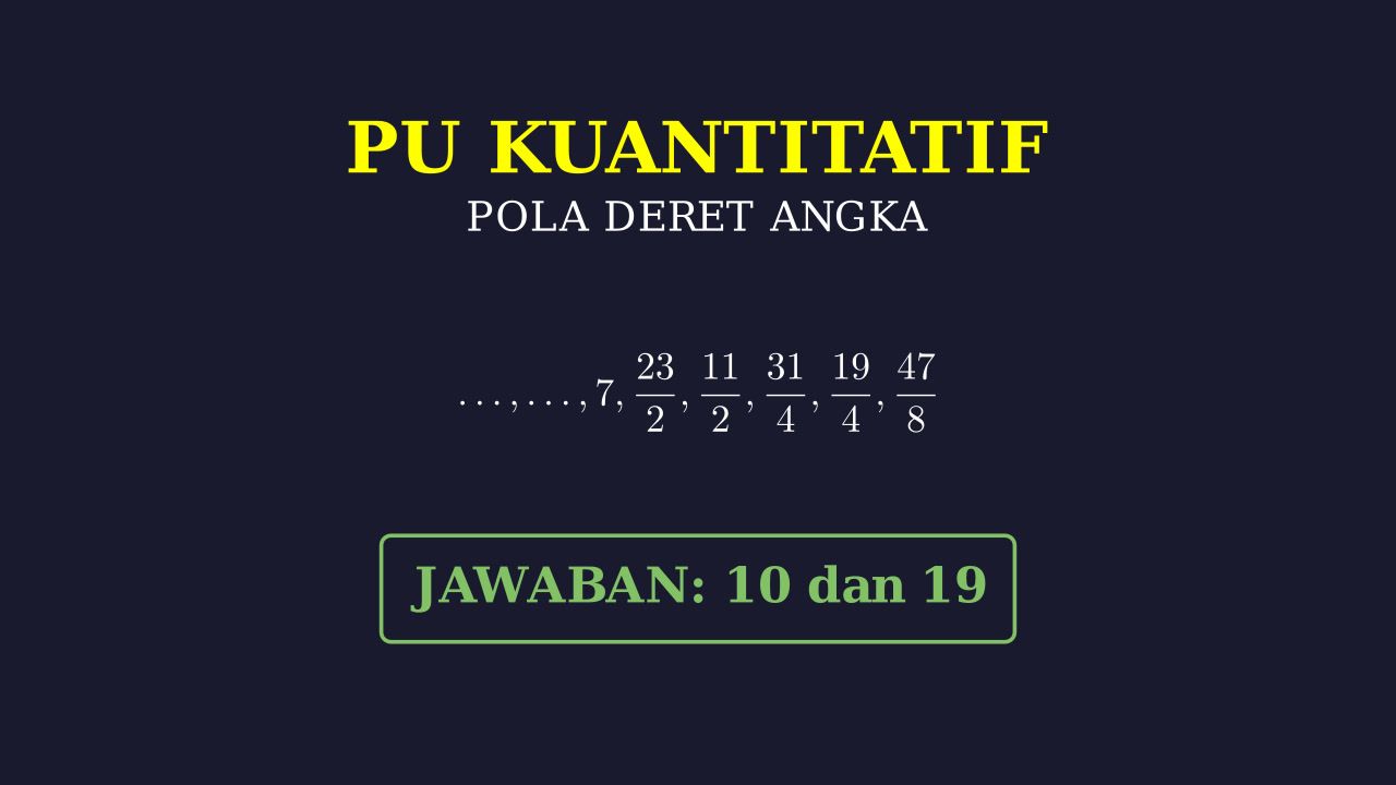 Pola Deret Bilangan Pecahan