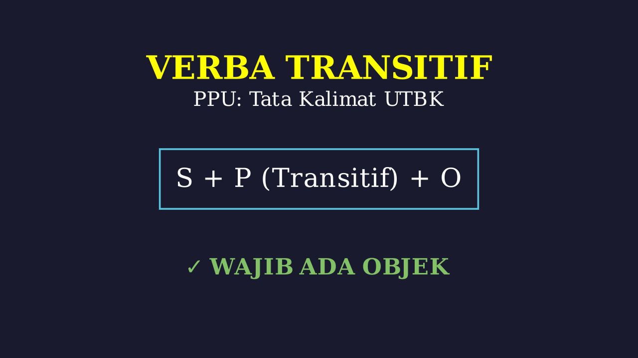 Verba Transitif: Subtes PBM UTBK