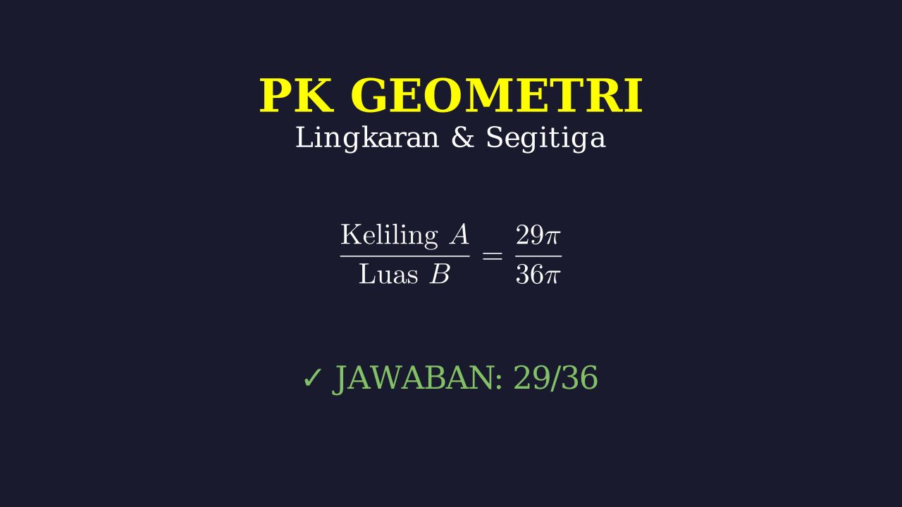 Geometri: Rasio Keliling dan Luas Lingkaran