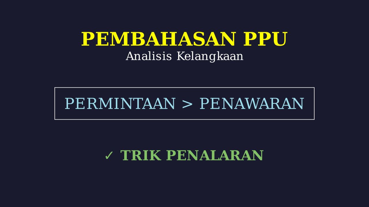 Memahami Konsep Kelangkaan