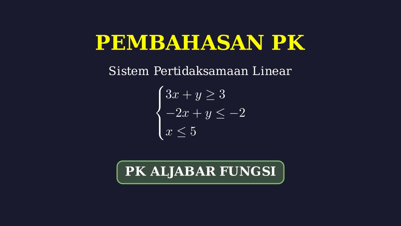 Daerah Penyelesaian Sistem Pertidaksamaan