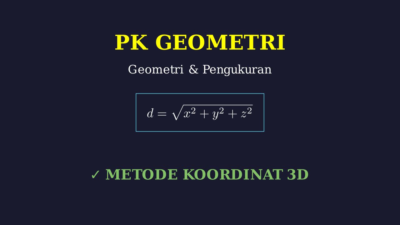 Metode Koordinat 3D
