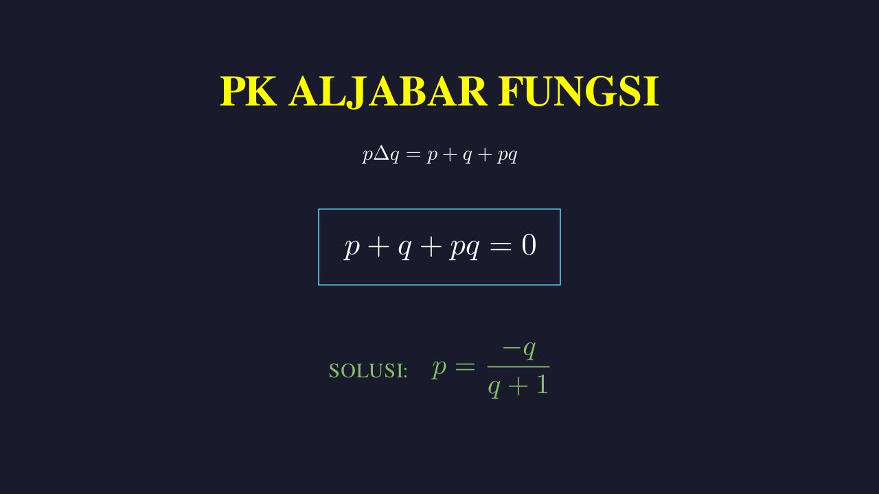 Operasi Matematika Khusus: Aljabar Variabel