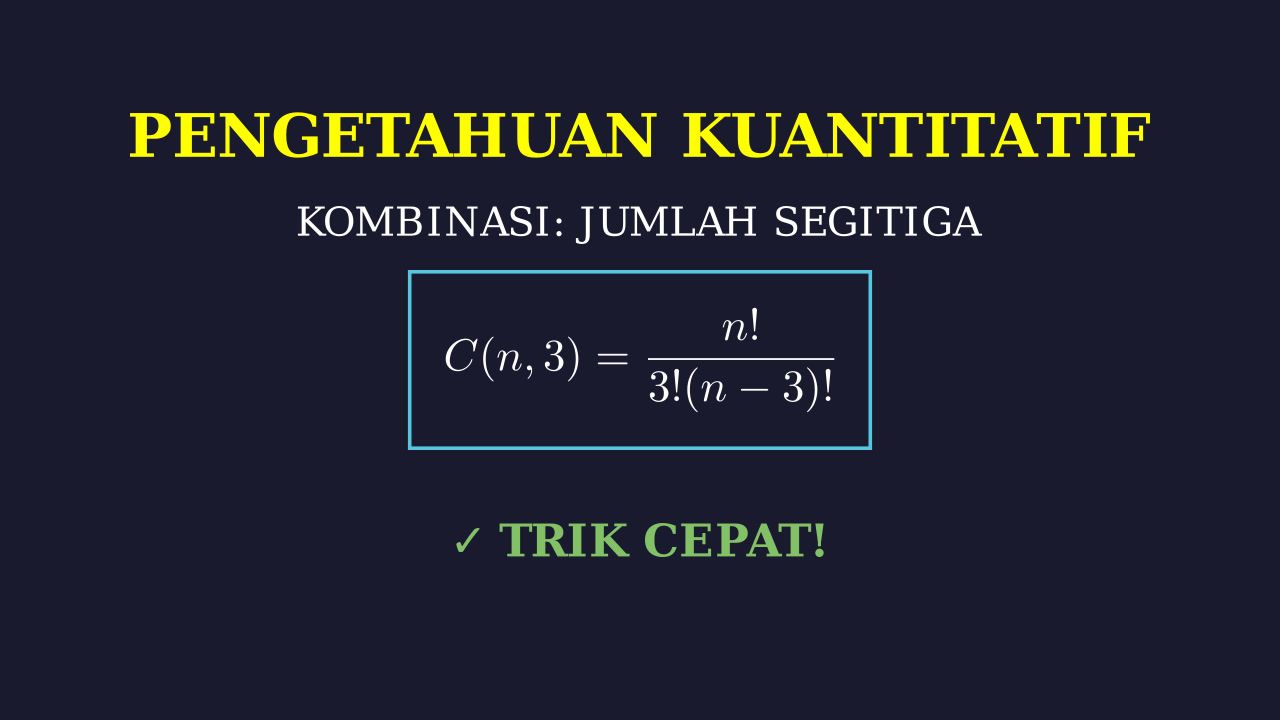 Kombinasi: Menghitung Banyak Segitiga