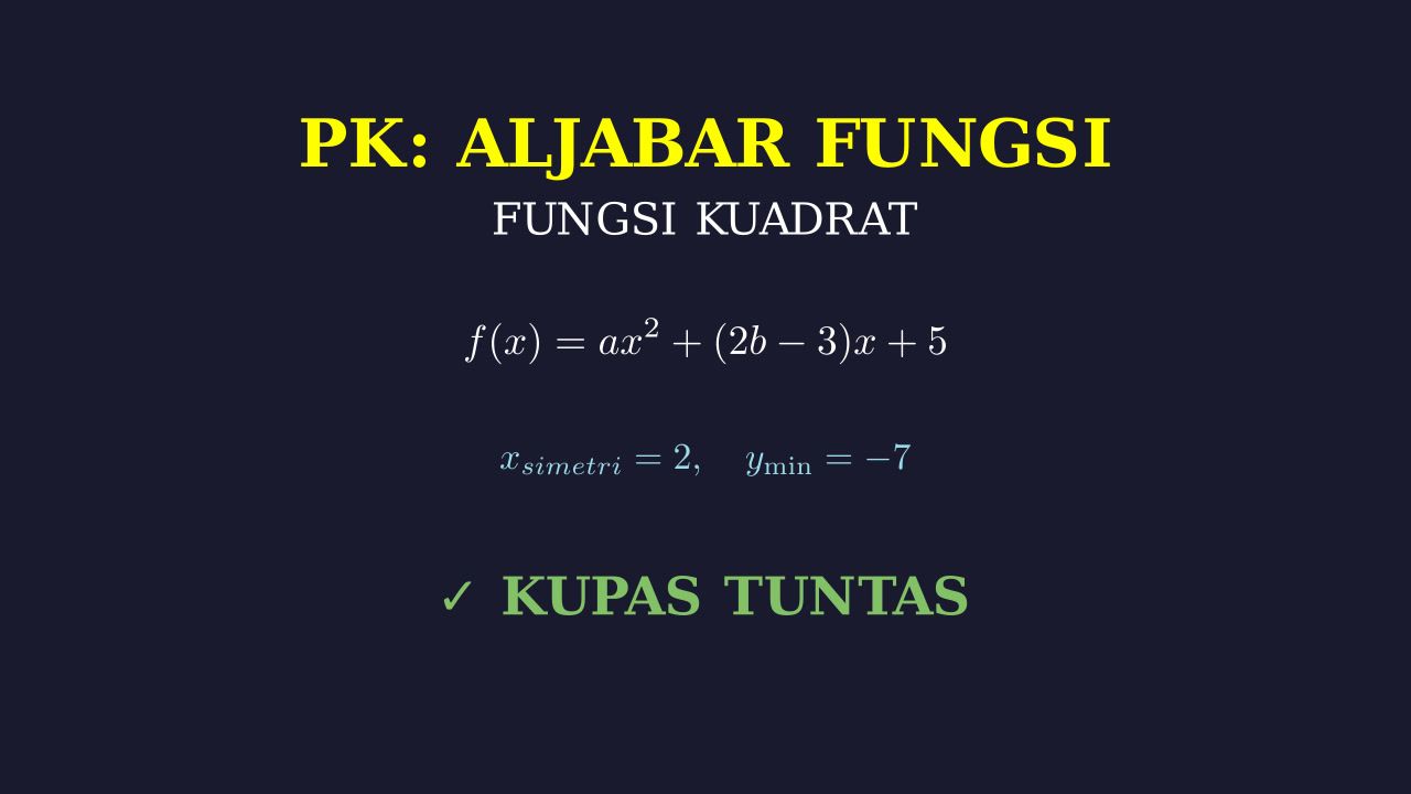 Fungsi Kuadrat: Nilai Minimum & Sumbu Simetri