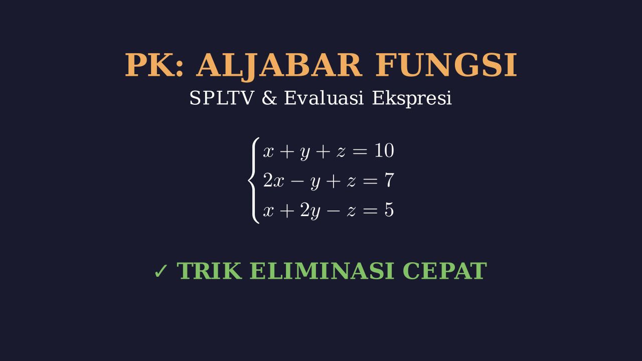 Penyelesaian SPLTV dan Evaluasi Ekspresi