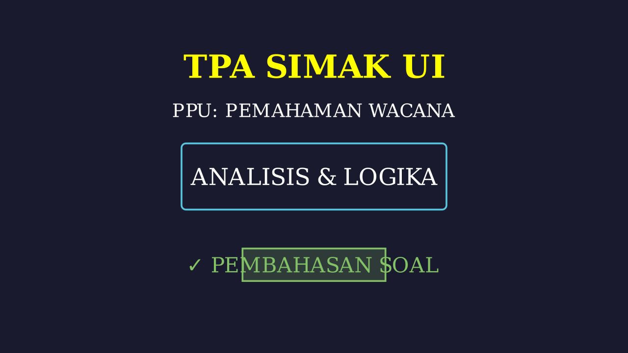 TPA SIMAK: Strategi dan Persiapan