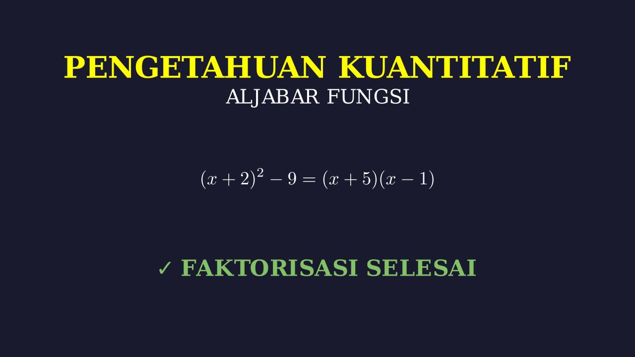 Faktorisasi: Selisih Dua Kuadrat