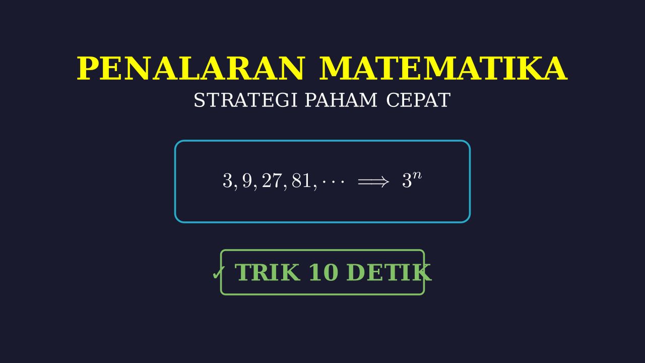 Trik Cepat Kuasai Penalaran Matematika