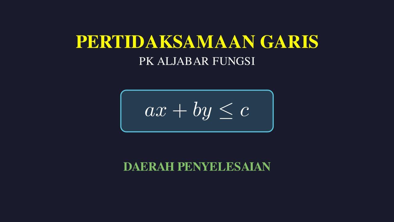 Menentukan DHP Pertidaksamaan Garis Lurus