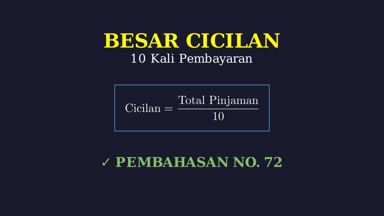 Menghitung Besar Cicilan