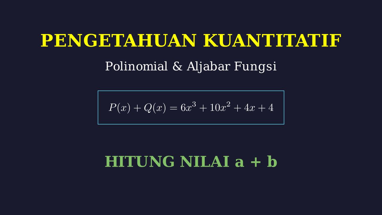 Polinomial: Mencari Nilai a + b
