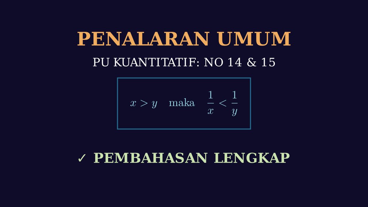 Pembahasan Soal No. 14 & 15