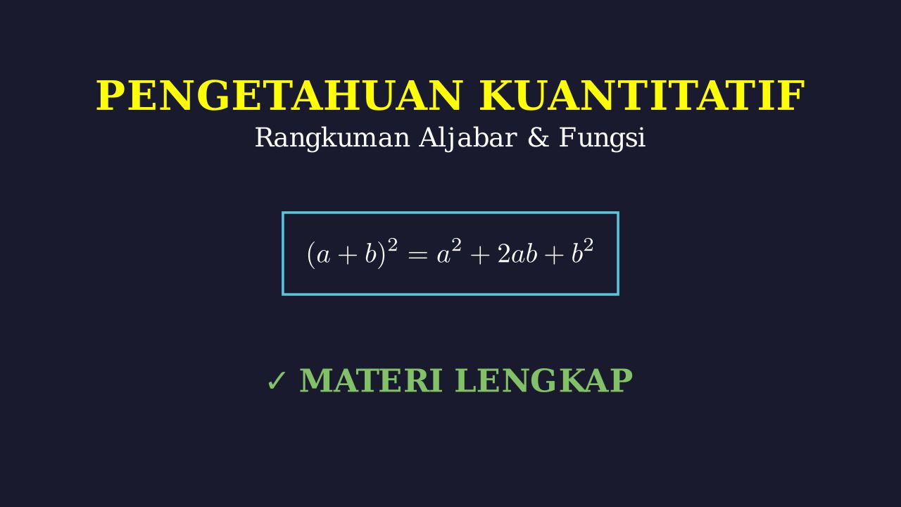 Rangkuman Materi Pengetahuan Kuantitatif
