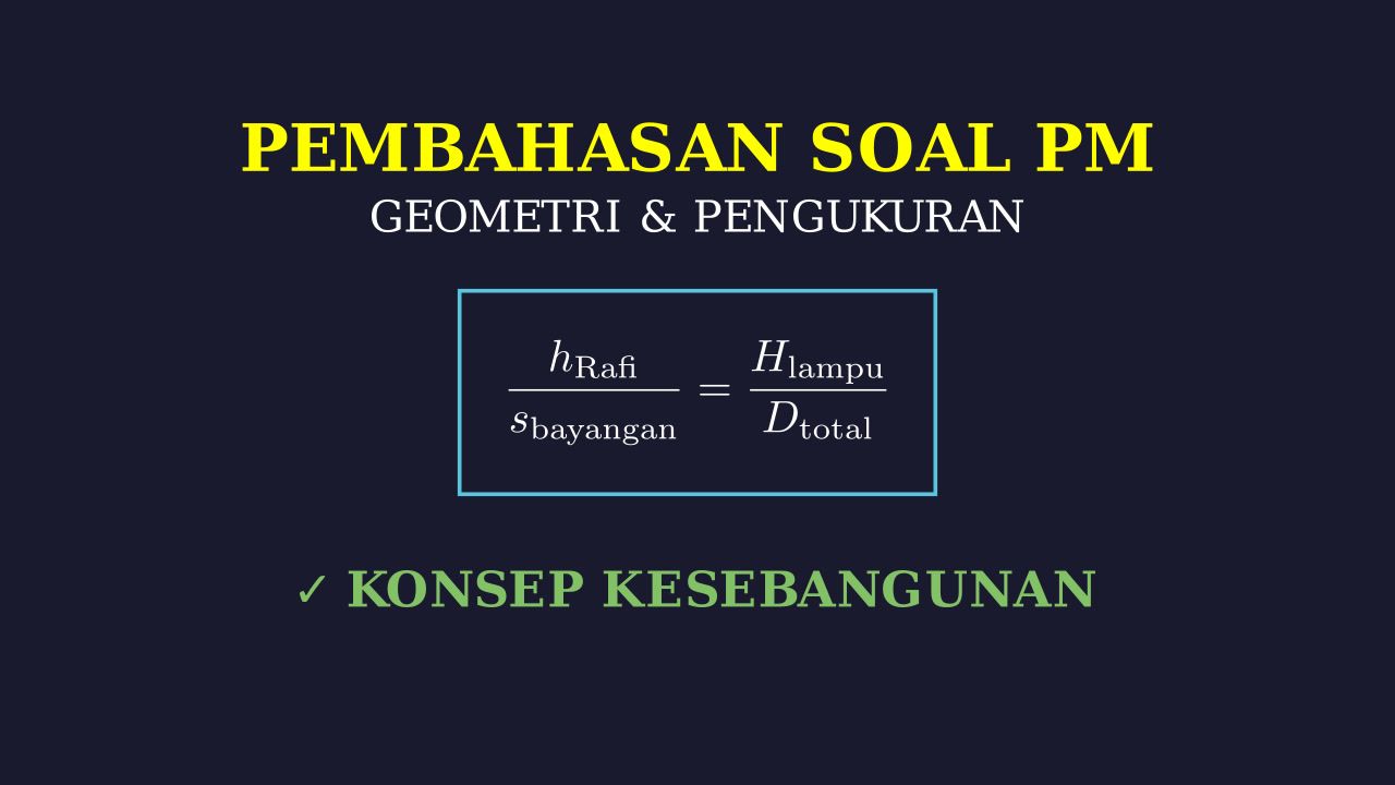 Kesebangunan: Menghitung Panjang Bayangan
