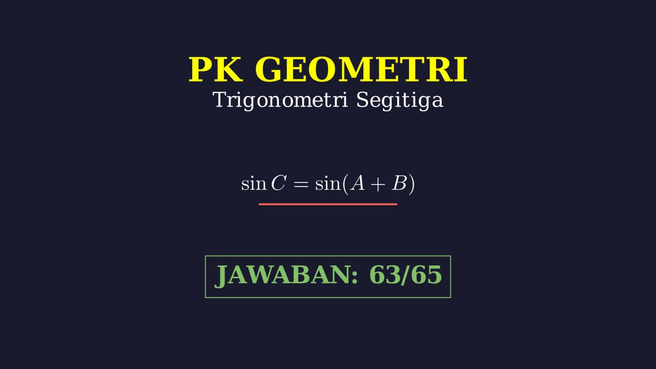 Trigonometri Segitiga: Mencari Nilai Sin C
