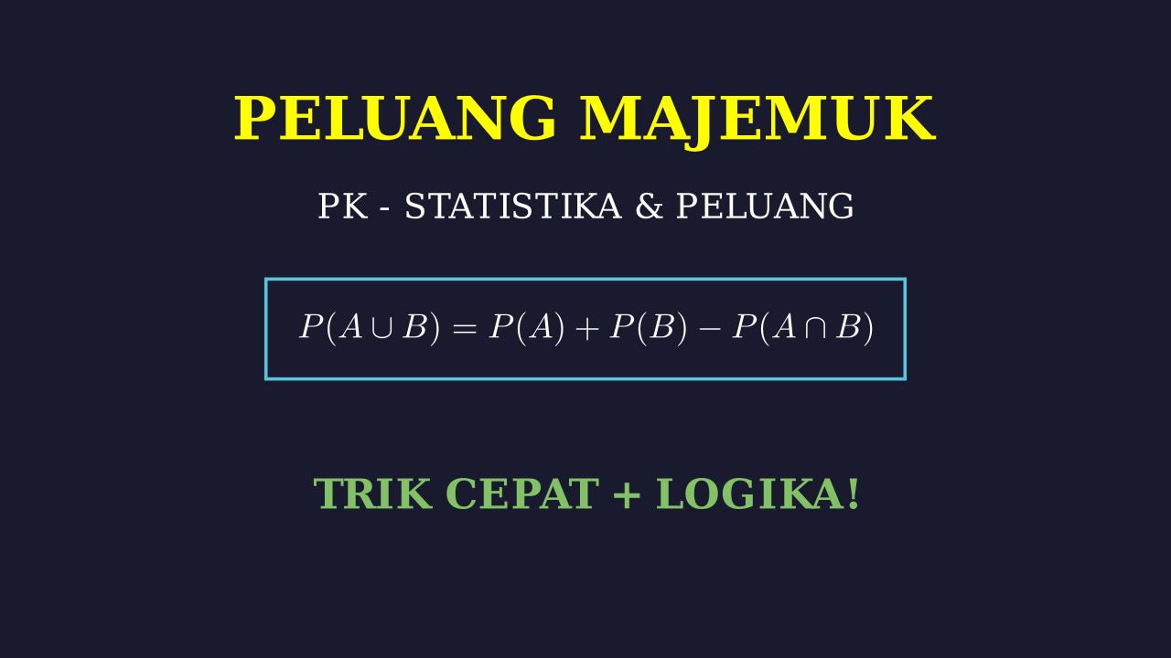 Peluang Majemuk: Konsep & Trik Cepat